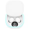 GrJyls Sleep Earbuds - Cuffie wireless Bluetooth 5.4, ultra sottili, per chi dorme sul fianco, comode e invisibili, colore: bianco