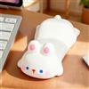 Generic Simpatico tappetino per mouse poggiapolsi per mouse per tastiera e computer, supporto per gomito, adatto per laptop, scrivanie e forniture per ufficio, coniglio bianco