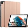 Kepuch Custer Cover per Samsung Galaxy Tab A9 8.7 X115 X110,A11 X130 X135F X135N 2025,PU-Pelle Case Custodia - Rosso Oro