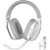 ATTACK SHARK L60 Cuffie da Gaming Wireless con Mics Staccabili-Bianco | Headset Computer Ultraleggere Cablate 3.5mm/2.4G/BT, 40mm Driver, Over-ear, Noise Cancelling, Audio Surround 3D per PC/Mac/PS