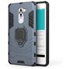 MUMOYAN CHcase Huawei Honor 6X Custodia, 2 in 1 Armour Stile Resistente Hybrid Dual Layer Armatura Defender PC + TPU Custodie Case Cover con Supporto Magnetico per Auto per Huawei Honor 6X -Black Plus Gray
