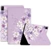 Generico DayQiQiPu Caso per Huawei MatePad PRO 12,6 Pollici WGR-W09/WGR-W19/WGR-AN19 Ultrasottile con Motivo di Serie di Fiori in Pelle PU Flip con Custodia Protettiva per Auto Sveglia/Sonno,03
