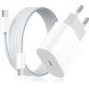 Mugust 20W Caricatore USB C, Charger con 2M Cavo per Samsung Galaxy per iPhone 17 16 15 Plus Pro Max iPad Huawei Xiaomi Oppo, Ricarica Rapido