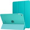 MoKo Cover Custodia Per iPad 6a/5a Gen.2018/2017 da 9,7, Blu Bondi | Ultra Sottile Leggero Custodia con Funzione di Auto Sveglia/Sonno Retro Semi-Trasparente Rigido