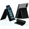 Generic Supporto flessibile in silicone, supporto multi-angolo pieghevole per telefono, tablet e laptop, supporto portatile per scrivania, viaggi, ufficio e visualizzazione a mani libere in streaming e