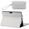 HYZUO Custodia Protettiva per 2024 Surface Pro 11, Surface Pro 10, Surface Pro 9 2022, Supporto Folio con Portastilo, Compatibile con la Type Cover Tastiera, con una Borsa Piccola, Grigio chiaro