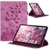 LSPCASA Custodia per iPad (A16) 2025 11° Gen 11 pollici/iPad 10.Gen 2022 | Custodia a portafoglio in pelle PU con funzione di supporto, portapenne, scomparti per carte di credito