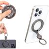 Generic 2 in 1 Decompressione Finger Gyro Magnetic Finger Ring Phone Holder Stand per iPhone 17 16 15 14 13 12 Supporto pieghevole Smartphone (nero)