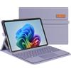 FINTIE Custodia per Microsoft Surface Pro 12 Pollici 1a Edition (2025), [Multi-angli] Portfolio Business Cover con Tasca e Portapenne, Compatibile con Tastiera Type Cover, (Lilla Viola)