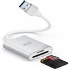 Acer Lettore di schede SD USB 3.0 con cavo, SD Card Reader 170MB/s per fotocamere in alluminio UHS-I, adattatore USB-A micro SD ad alta velocità, compatibile con SDXC, micro SDHC, TF, RS-MMC, computer
