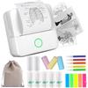 HUIJUTCHEN Mini Stampante Fotografica, Portatile Stampante Termica Wireless Bluetooth Piccola Stampante Istantanea Stampa di Ricevute con Ricarica USB con iOS/Android per Note/Diario/Elenco (Bianco)