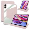Lemxiee Cover per Xiaomi Redmi Pad Pro & POCO Pad 12.1 Case,Custodia in pelle PU + Acrilico trasparente per supporto rotante & Slot per penna