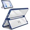 SSS·GRGB Custodia versione aggiornata per Microsoft Surface Pro 11/10/9/8 13 pollici, custodia robusta all-in-one compatibile con tastiere di tipo, trasparente e blu navy