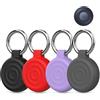 daunke Confezione da 4 custodie in silicone per Motorola Moto Tag Anti-Loss Tracker, cover Full Protection (adatte per anziani, animali domestici, zaino, bagagli, bambini, chiavi) antigraffio (nero, rosso