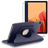 ebestStar - Cover per Samsung Galaxy Tab A7 10.4 T505 (2022, 2020), Custodia Protezione Rotazione 360, Pelle PU, Blu scuro + Vetro Temperato