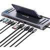XtremeMac Premium Docking Station Adattatore 12-in-1 USB C, stazione deTipo C per MacBook e Laptop: Ethernet, 4x USB 3.0, 2x USB-C PD, 2x 4K HDMI, Micro Audio, SD / TF Card Reader