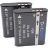 Dot.Foto 2 x Dot.Foto DB-110 Premium 3.6v / 1270mAh Batteria Ricaricabile per Ricoh GR III, GR IIIx, WG-6, WG-8, G900, G900 II, G900SE, G900SE II, Theta X