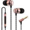 SoundMAGIC E50C Auricolari Cablati, Micro, IEM, Jack 3,5mm, Oro | Bassi chiari, suono equilibrato, isolamento, corpo metallico, telecomando, cavo anti-groviglio, vestibilità confort