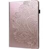 Generico DayQiQiPu Custodia Protettiva per Apple iPad Air 3 / iPad Pro 10,5 Pollici 2017 Cover Flip Portafoglio con Supporto Integrato Custodie di Rilievo Pavone Motivo Floreale (Oro rosa)