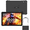 Ulefone Rugking Pad 2 Pro Tablet rugged Android 16, 10200mAh eSIM 16+128 GB/2TB Tablet,10.1pollici 8+48 MP 90Hz IP68/IP69K,Tablets Robusto Dual SIM 4G/2.4G/5G WiFi/GPS/NFC/OTG, Nero