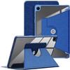DINGGUAGUA Custodia per Samsung Galaxy Tab A9 Plus/Galaxy Tab A9 + 11 Pollici SM-X210/X216/X218 Tablet,Cover Trasparentecon Supporto Ruotabile a 360°e Auto Sveglia/Sonno,Blu Scuro