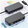 ROCKETEK Nuovo Microsoft Surface Dock 2 con 120W Adattatore Alimentazione,12 in 1 Microsoft Docking Station Triplo Display 4K@60Hz HDMI+USB C+DP per Surface Pro 12/11/10/9/8/X/7/6/5/4/3,Laptop 7/6/5/4/3/2/1/Go
