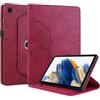 Succtopy Cover Compatibile con Samsung Galaxy Tab A8 10.5 2021 SM-X200/X205/X207 360 Gradi di Rotazione Girevole Case Protettiva con Porta Penna Custodia Galaxy Tab A8 10.5 2021 - Rosso