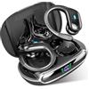 sajawass Cuffie Bluetooth Sport, 2023 Cuffie Bluetooth 5.3 con Stereo HiFi, 75H Auricolari Bluetooth con Mic Chiamata ENC HD, Basso Profondo, IP7 Impermeabili Cuffiette Bluetooth Display LED per iOS Android