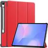 Kepuch Custer Cover per Samsung Galaxy Tab S10 Fe+ (Fe Plus) 13.1 X620 X626B,PU-Pelle Case Custodia - Rosso
