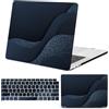 FFBOFFC Custodia per MacBook Pro 13 A1278 (versione con CD-ROM), Fluido blu intenso | 2012-2008, Custodia rigida in plastica resistente alle crepe con grafica premium e pellicola protettiva per tastiera