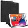 Generic Custodia per iPad da 10,2 pollici 2021/2020/2019 con portamatite, cover protettiva con retro in morbido TPU, funzione di accensione/spegnimento automatico, colore nero