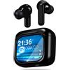 Canareen Cuffie Bluetooth con Touchscreen, Auricolari In-Ear Senza Fili, Auricolari Bluetooth 5.4, con Cancellazione Del Rumore ANC+ENC, IPX7 Impermeabili, Immersiver Deep Bass Nero