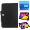 MEIYOUQI Custodia per Samsung Galaxy Tab 4 10.1 Inch 2014 (SM-T530 T535 T531 T537),Sottile Pelle Multi-angli Stand Protezione totale Tablet Cover Caso Con Penna Stilo, Pellicola Per Schermo (Black)