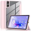 TOPCASE Custodia per Blackview Tab 16 Pro Tablet 11 pollici, supporto in pelle ultra trasparente, retro in PC, con funzione di sonno/sveglia, rosa