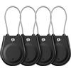 CITYWAY Compatibile con supporto Apple AirTag, custodia con lucchetto Airtag con cavo metallico, impermeabile IPX8, per bagagli, portachiavi, etichette bagagli zaino (confezione da 4)