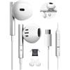 AILZPXX Cuffie USB C con Microfono Cuffie Type C per Samsung Galaxy S23 S24 S25 S22 Ultra A55 A35 A53 A54 5G Hi-Fi Auricolari Tipe C In-Ear con Filo Auricolari con Filo USB C per iPhone 15 Pro Max 16 Pro Max