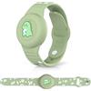 WUZUN Bambini Impermeabile per Bracciale Airtag: WUZUN Simpatico Cartone Animato Regolabile Nascosto per Supporto Apple Air Tag, Custodia Cinturino Tracker GPS Anti-Smarrimento in Silicone (Dinosauro)