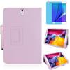 MEIYOUQI Custodia per Samsung Galaxy Tab S3 9.7 Inch 2017 (SM-T820 T825 T827),Sottile Pelle Multi-angli Stand Protezione totale Tablet Cover Caso Con Penna Stilo, Pellicola Per Schermo (Pink)