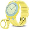 ToVioc Cinturini Silicone per Swatch Royal Pop Lépine (Corona alle 12) | Unisex Ipoallergenico, Morbido Silicone Cinturino con Cover ABS Integrata per AP x Swatch Royal Pop - Giallo