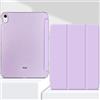 Generic Custodia per iPad (A16) di 10°/11° generazione, custodia sottile con supporto rigido in policarbonato traslucido, Smart Cover, Auto Wake/Sleep, supporto Touch ID, viola