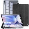DUX DUCIS Custodia per Samsung Galaxy Tab S10+ Plus / S9 FE+ Plus / S9+ Plus, Nero | 12,4 Pollici, Cover Posteriore Trasparente Sottile e Leggera con Portapenne, Funzione Auto Sveglia/Sonno