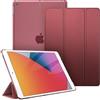 FINTIE Cover per iPad 9a/8a/7a Generazione 10,2 Pollici (2021/2020/2019) | Sottile Leggero Opaca Semi-Trasparente Custodia Case con Auto Sveglia/Sonno, Burgundy