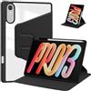 Tieeyivv Custodia per Lenovo Idea Tab Pro Gen 2 Cover con Supporto per Matita, Auto Sveglia/Sonno, Custodie a Libro a 360 Gradi di Rotante + PC Trasparente Cover (nero)