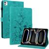 Rosbtib Custodia Cover per iPad Pro 11 (M5/M4, Modello 2025/2024, 6/5 Generazione) 11, Slim Fit Folio Pieghevole Cover Protettiva con Slot per schede Chiusura Magnetica, Gigli Verdi