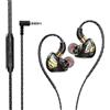 Trurovem Cuffie intrauricolari cablate con microfono, Hi-Fi, bassi profondi, per gaming di tipo C e jack da 3,5 mm, auricolari con isolamento acustico in metallo con per, nero, cavo da 1,2 m (nero 3,5