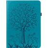 Generico DayQiQiPu Custodia Protettiva per Honor Pad 8 Modello: HEY-W09 (12,0 Pollici) Cover Flip Portafoglio con Supporto Integrato Custodie di Rilievo in Motivo Cervo Albero, Blu