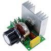 Fluxioxtna 220 V 4000 W Regolatore di Velocità SCR Dimmer Elettrico Regolatore di Elettricità Interruttore di Controllo di Velocità con Alluminio Dissipatore di Calore Fan Lab Elettricità