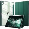 FINTIE Cover per iPad Air 11 M4/M3/M2 (2026-2024)/iPad Air 5a&4a Gen 10,9 | con Portapenne - Sottile Leggero Trasparente Custodia Posteriore con Bordo in TPU, Verde Scuro