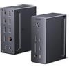 UGREEN DisplayLink 15 in 1 Docking Station USB C Quadruplo Display per Mac | 2 DP, 2 HDMI, Unico 8K, Quattro Schermi 4K, 10Gbps, RJ45 2,5GbE, Ricarica PD 100W, SD TF, Audio 3.5mm, CC 150W
