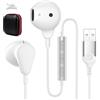 ACAGET Cuffie USB con Microfono con Filo Stereo HiFi per PC Computer Gaming | Semi In Ear Auricolari USB con Cancellazione del Rumore Controllo del Volume per PS 4/Mac/Laptop/Chromebook/per PS 5/Windows